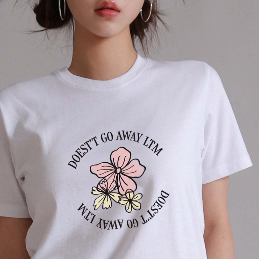 플라워 우먼 레귤러 베이직 티셔츠