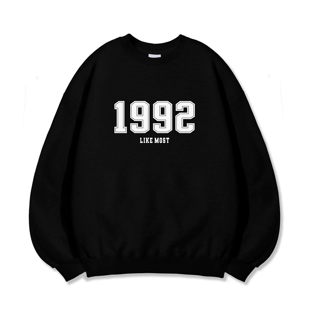 1992 오버핏 스웨트셔츠 블랙